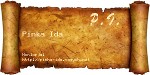 Pinka Ida névjegykártya