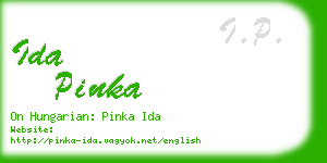 ida pinka business card